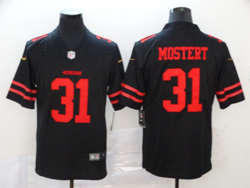 Men San Francisco 49ers #31 Mostert Black Nike Vapor Untouchable Limited NFL Jersey